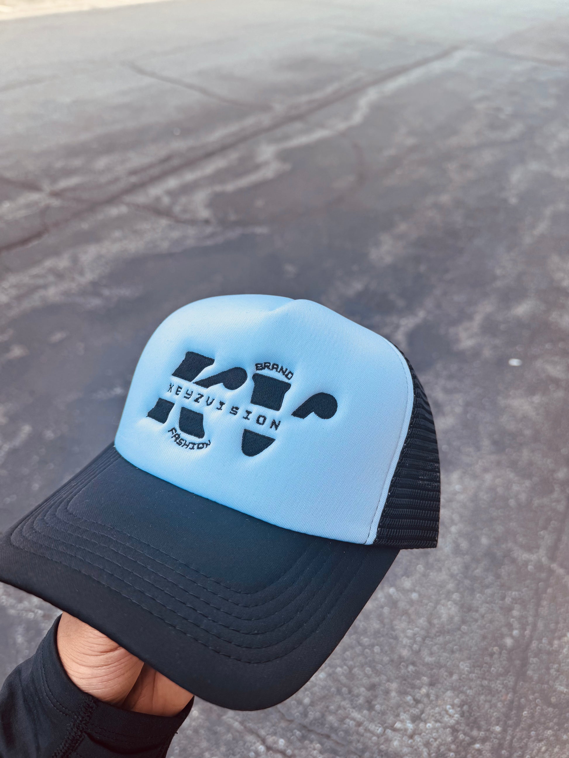 KeyzVision Trucker Hat - Black and White